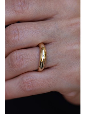 Yenigün Kuyumculuk 14 Ayar Altın Düz Bombeli Yüzük