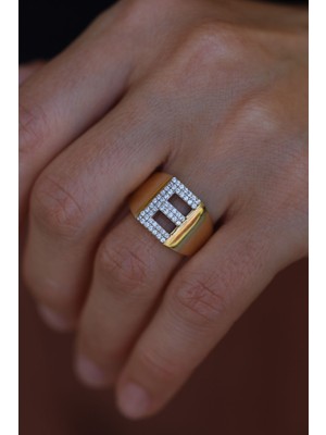 Yenigün Kuyumculuk 14 Ayar Altın E Harfli Yüzük