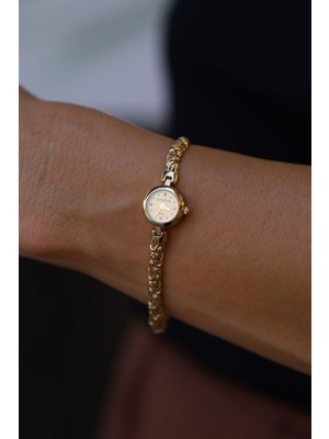 Yenigün Kuyumculuk 14 Ayar Altın Kadın Bileklik – Taşsız Saat Model, Zarif ve Günlük Kullanıma Uygun Şık Tasarım