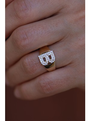 Yenigün Kuyumculuk 14 Ayar Altın B Harfli Yüzük