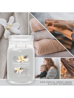 Yankee Candle Smoked Vanilla & Cashmere Signature Büyük Mum