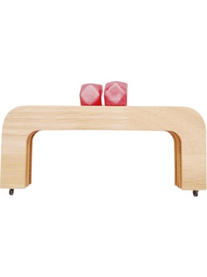 Angel Çanta Aksesuar 20 cm Açık Renk Ahşap Burs Ebruli Fuşya Renk Toplu