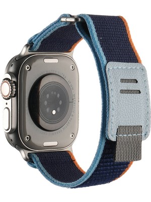 ZORE Apple Watch Uyumlu Ultra 49MM Hasır Kordon KRD-106 Strap Kayış-Lacivert
