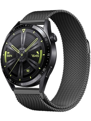 ZORE Galaxy Watch Active 2 44MM Band-12 20MM Metal Hasır Kordon-Siyah