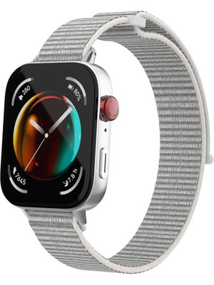 ZORE Huawei Watch Fit 3 Krd-03 Hasır Kordon-Beyaz