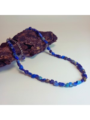 Ayre Style Lapis Lazuli Doğal Taşlı Ayarlanabilir Kolye Natural Korunma Kolyesi