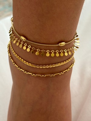 Mi Brillo Accessories Çelik Gold Halhal