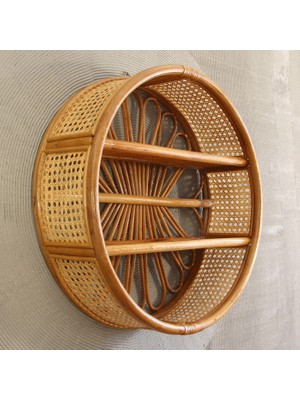 Amor Concept Amorconcept Doğal Rattan Duvar Rafı 60 cm Büyük Boy