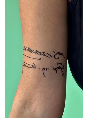 Stone Family Geçici Atatürk Imza Mini Dövme Tattoo