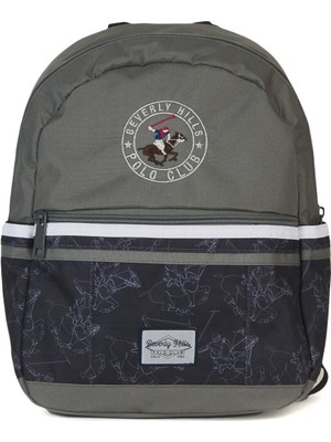 Beverly Hills Polo Club Tek Ebat BHPC76160 Gri Unisex Ana Okulu Çantası Kumaş Sırt Çantası Tekstil Gri Okul Öncesi Lisanslı