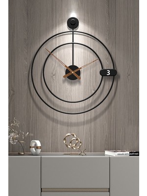 Aga Konsept Siyah Sirius During 60 cm Siyah Modern Dekoratif Duvar Saati Modern