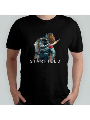 Pixxa Starfield  Pamuklu Bisiklet Yaka T-Shirt Model - 1