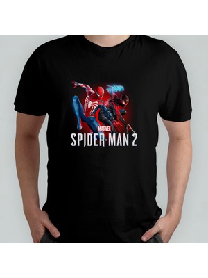 Pixxa Spider Man 2  Pamuklu Bisiklet Yaka T-Shirt Model - 1