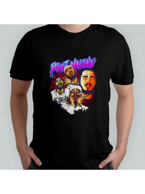 Pixxa Post Malone  Pamuklu Bisiklet Yaka T-Shirt Model - 2