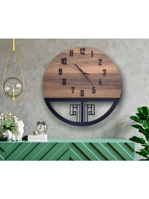 STE Desing Modern Dmr Ahşap Duvar Saati, Ahşap Duvar Saati, Duvar Saati, Sessiz Duvar Saati, Wooden Wall Clock