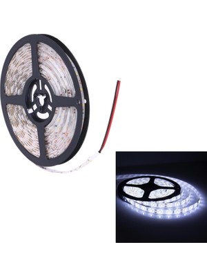 Şerit LED 12V Tek Çip Dış Mekan Beyaz 5mt
