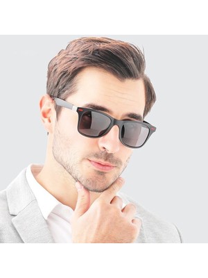 Bappir Lens Kırmızı Detaylı Siyah Wayfarer Erkek Güneş Gözlüğü