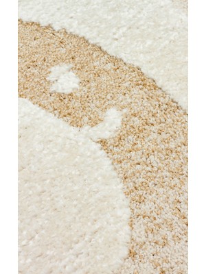 Carpetdocia Kids Pastel Renkli Hav Ve Toz Vermeyen Çocuk Halısı 06 Cream Multy