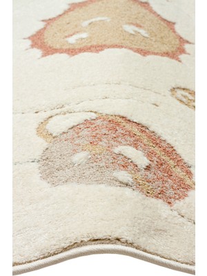 Carpetdocia Kids Pastel Renkli Hav Ve Toz Vermeyen Çocuk Halısı 02 Cream Multy