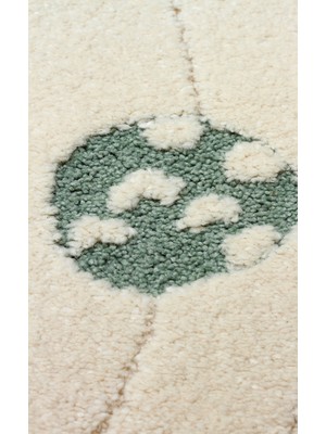 Carpetdocia Kids Pastel Renkli Hav Ve Toz Vermeyen Çocuk Halısı 02 Cream Multy