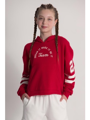 Dmb Kids Team Yazılı Kız Sweat Kırmızı