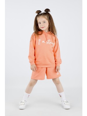 Dmb Kids Dmb Strong Yazılı Kız Sweat - Yavruağzı