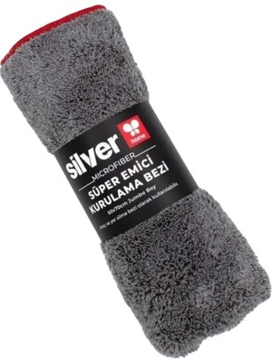 Silver Home Mikrofiber Temizlik Bezi 50 x 70 cm Süper Emici Gri Renkli Dayanıklı Yapı