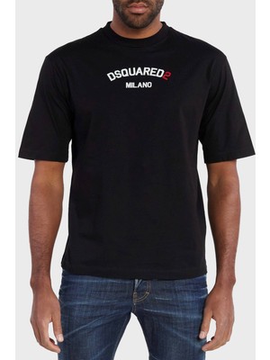 Dsquared2 Logolu Pamuklu Regular Fit T Shirt Erkek T Shirt S74GD1268 S23009 900