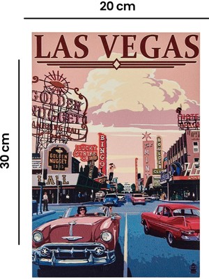 Özverler Las Vegas Mdf Tablo - Renkli - 20X30 cm