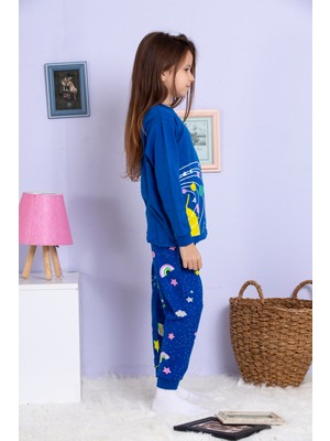 Elmas Kids Sesa Kids %100 Pamuklu Kız Çocuk Pijama Takımı