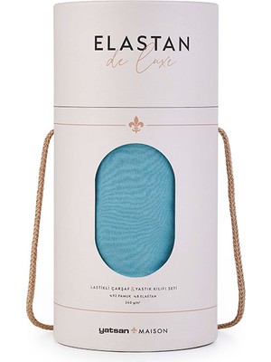 Yatsan Elastan De Luxe Lastikli Çarşaf & Yastık Kılıf Seti Açık Petrol