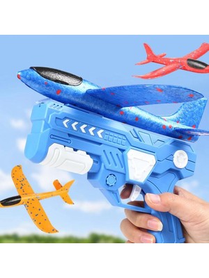 Zigver Çocuk Köpük Uçak Başlatıcısı Oyuncak Açık Mancınık Silah 15M Aralığı Uçak Çekim Roundabout Spor Oyuncakları Boy Doğum Günü si