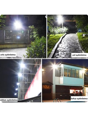 Rultech 1 Adet LED Işık Projektör 100W Beyaz Işık 6500K 9000LM Bahçe Duvar Yol Aydınlatma Dış&iç Mekan