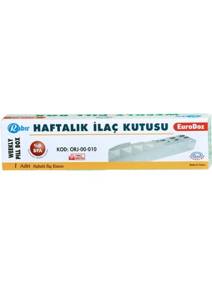 Rabır Haftalık Ilaç Saklama Kutusu X 3 Adet