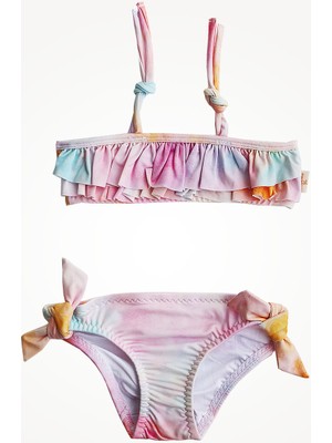 Miela Kids Uv Korumalı Fırfırlı Tie Dye Bikini Set