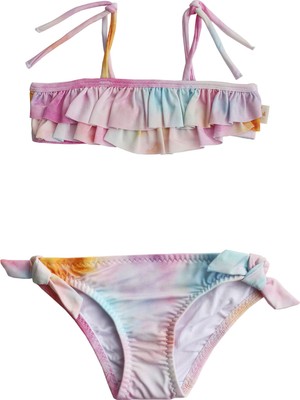 Miela Kids Uv Korumalı Fırfırlı Tie Dye Bikini Set