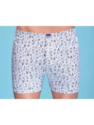 Berrak 6'Lı Erkek Karışık Desenli Penye Boxer 