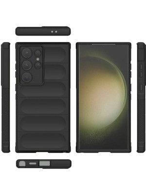 ZORE Galaxy S24 Ultra Kılıf Esnek Tpu Oyuklu Arka Yüzey Tasarımlı Zore Etnik Silikon Kapak