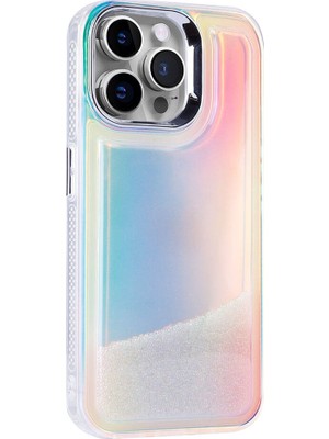 ZORE Apple iPhone 14 Pro Max Kılıf Airbagli Renkli Arka Yüzey Boncuk Tasarımlı Zore Kumul Kapak