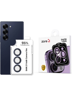 ZORE Galaxy Z Fold 6 Zore Cl-11 Safir Parmak Izi Bırakmayan Anti-Reflective Kamera Lens Koruyucu