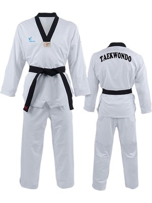 Bluu Siyah Yaka Taekwondo Elbisesi Dobok Tekvando Elbisesi