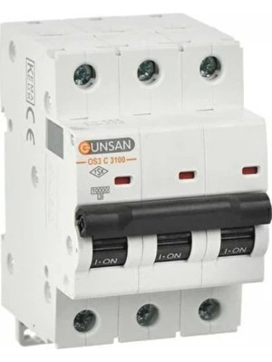 Günsan 3X50A 10KA C Tip 3p Otamat Sigorta Valta