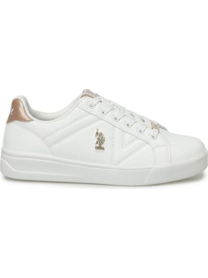 U.S. Polo Assn. Kadın Spor Ayakkabı 101496734 Exxy 4Fx Düz Taban Beyaz Renkli Şık Tasarım