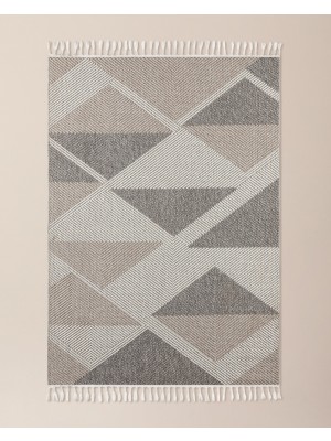 Madame Coco Grelot Saçaklı Halı - Gri - 120x180 Cm