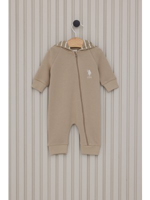 U.S. Polo Assn. Erkek Bebek Tulum USB2074 Kum