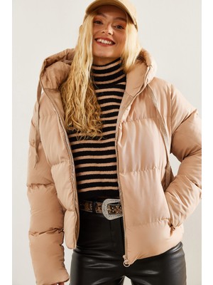 Shade Kadın Kapüşonlu Şişme Mont