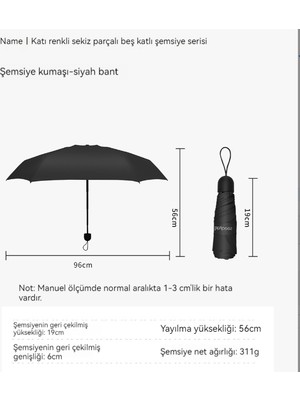 First Mini Cep Kapsül Şemsiyesi, Küçük Taze Vinil Güneş Koruyucu Şemsiye, Yağmur Veya Parlaklık Şemsiyesi (Yurt Dışından)