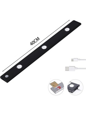 Cata CT-2464 Sensörlü Şarjlı Dolap Lambası 40 cm 3200K-4000K-6400K