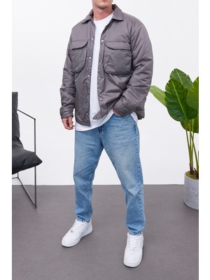 Nomarc Cep Detaylı Gri Yağmurluk