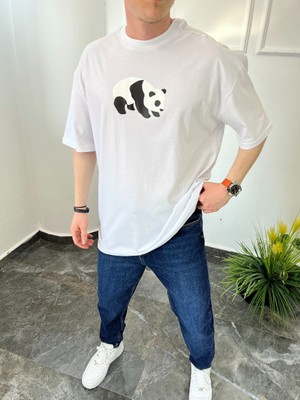 Nomarc Panda Baskılı Beyaz Tshirt